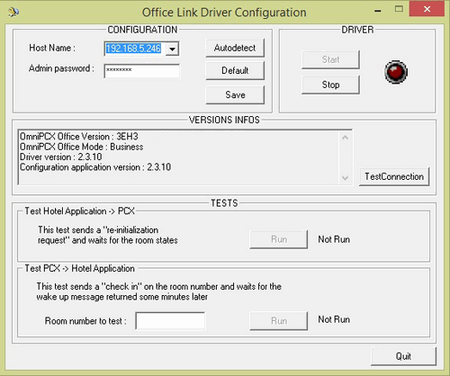 OLD driver configuration